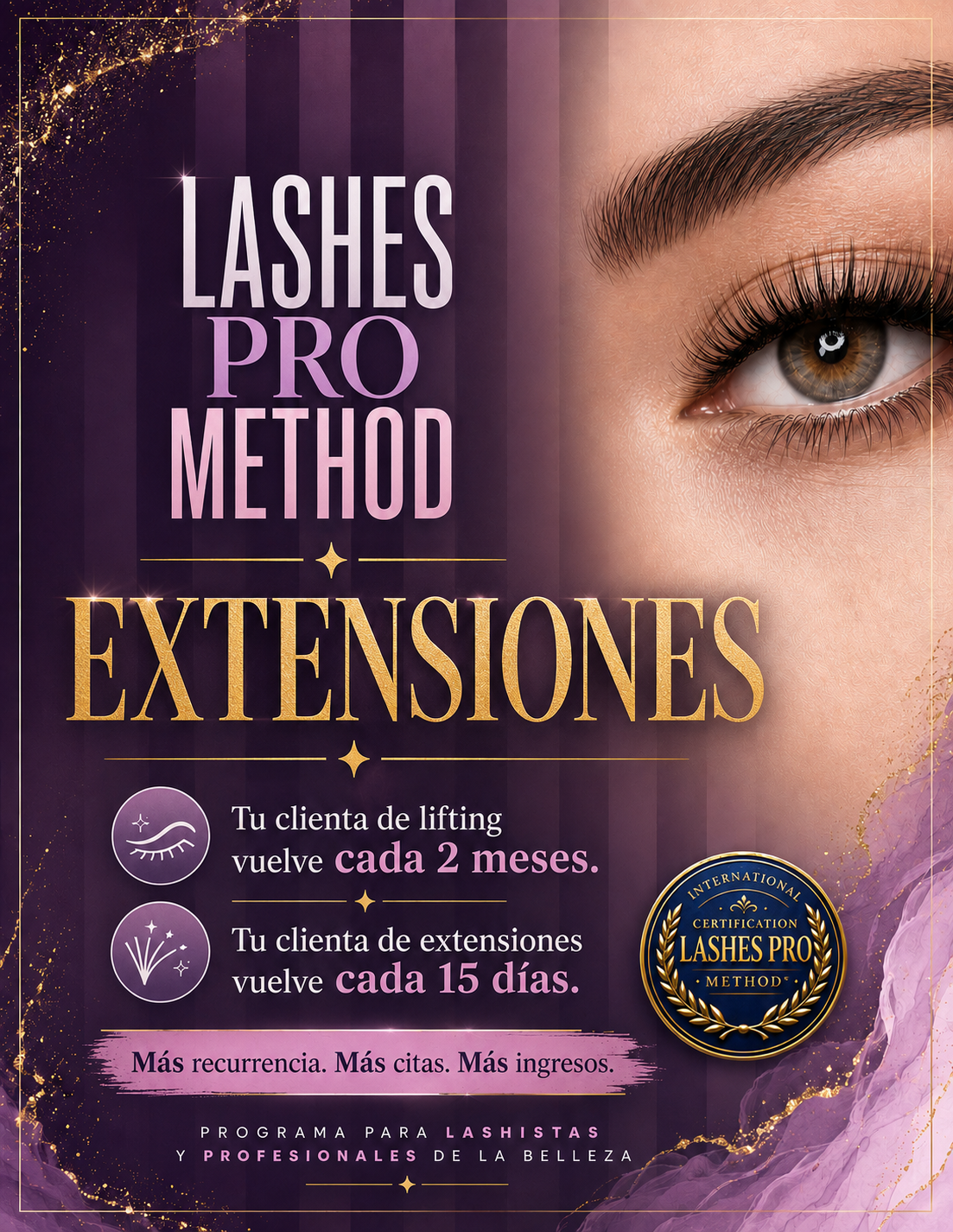 LASHES PRO -EXTENSIONES- CLIENTAS RECURRENTES CADA 15 DÍAS